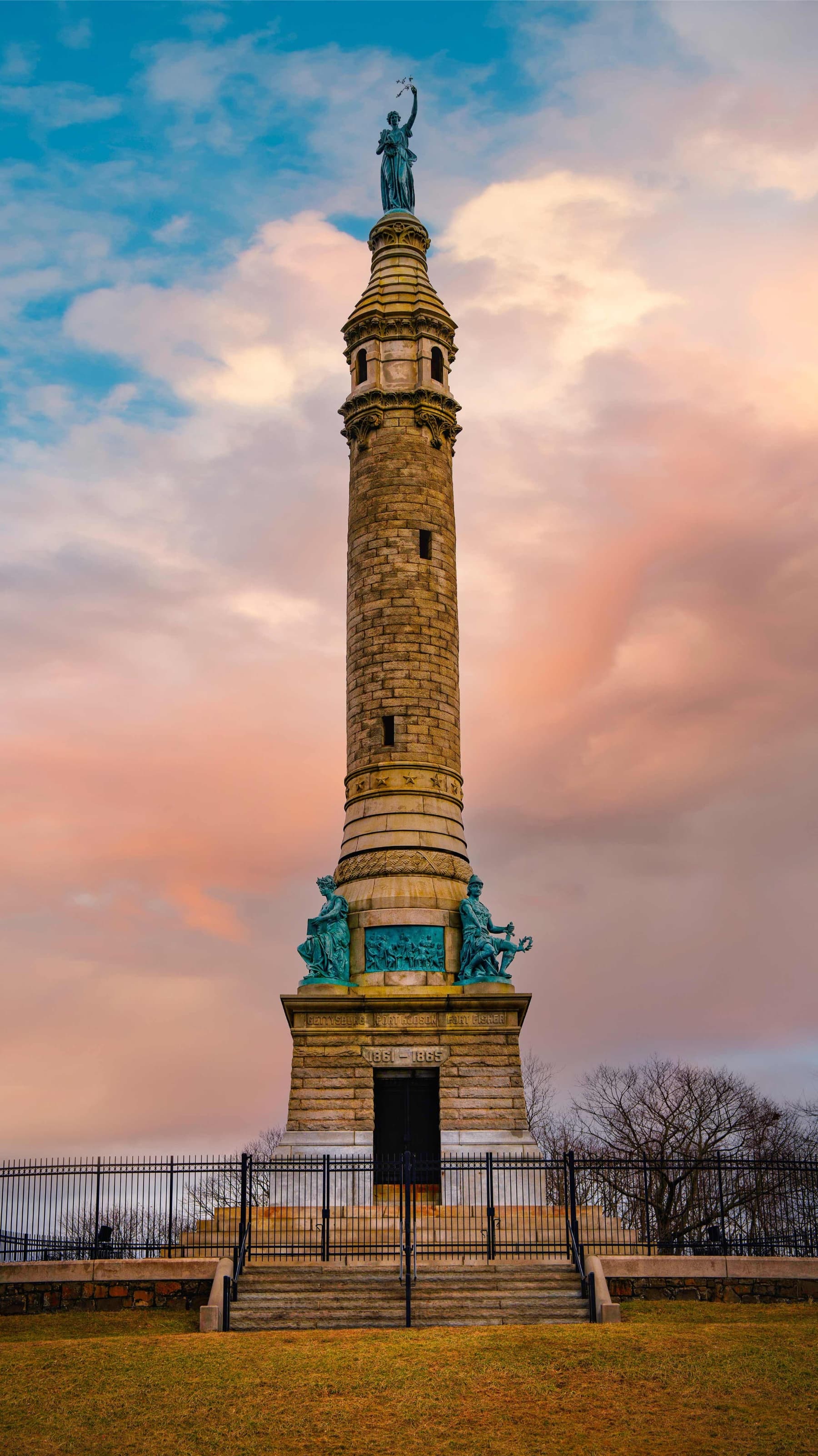 Soldiers’ and Sailors’ Monument at East Rock Park in New Haven, CT